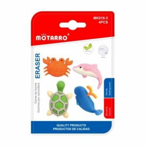 Motarro Tengeri Állatos Radír Szett - 4 db, Delfin, Teknős, Rák, Cápa 139277722 - Radír