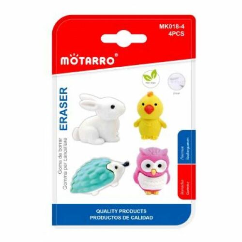 Aranyos Állatfigurás Radír Szett - 4 db, Iskolai Használatra 139277726