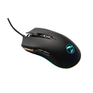 Shark Velocity M70 kabelgebundene Gaming-Maus, schwarz, schräge Ansicht - Shark Gaming