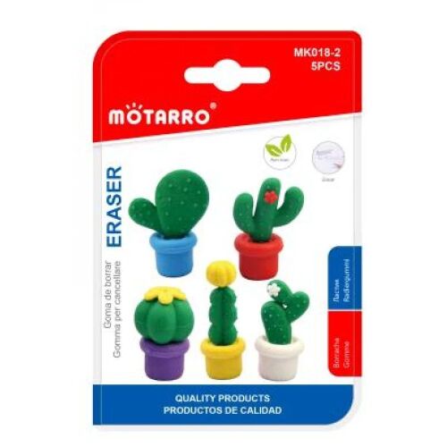 MÖTARRO Kaktusz Radír Szett - 5 db, Növényi Design 139278315