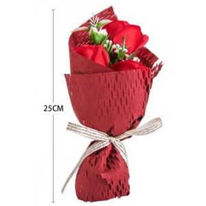 Méhsejtes Műrózsa Csokor Díszdobozban - Piros, 3 szálas 139278435 - Ajándék ötlet Valentin-napra