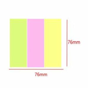 Színes Öntapadós Jegyzetlap Szett - 3 x 100 lap, 76x76 mm 139278483 - Irodai papíráru