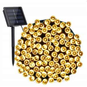ProGarden meleg fehér, napelemes LED Fényfüzér 50db izzóval 6,4m