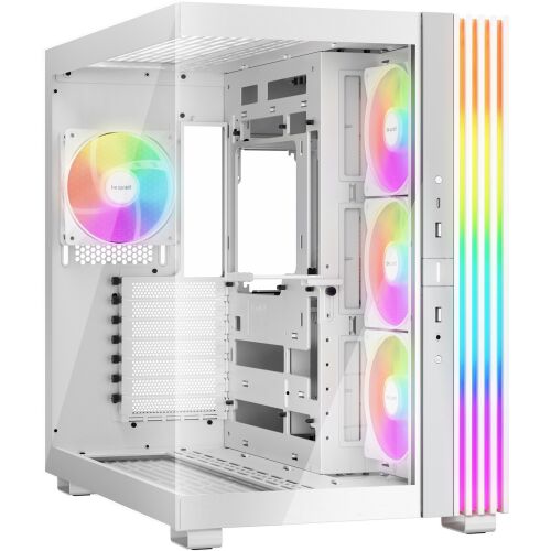 be quiet! Light Base 600 LX Weiß ARGB Midi Tower PC Gehäuse mit Seitenteil aus gehärtetem Glas