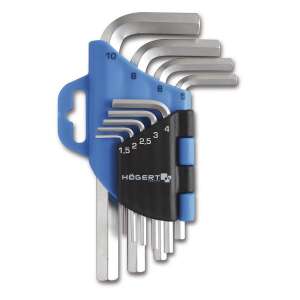 Högert 9-piece Allen Wrench Set (1.5-10mm) in holder - Tool Set