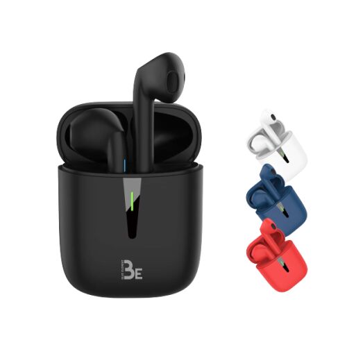Bluestork BE POP 2 черни Bluetooth слушалки с кутия за зареждане