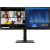 Lenovo ThinkVision P34w-20 34-Zoll-Ultrawide-QHD-Monitor, der eine Videokonferenz und Datendiagramme anzeigt