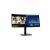 Lenovo ThinkVision P34w-20 34-Zoll-Ultrawide-QHD-Monitor, der eine Videokonferenz und Datendiagramme anzeigt