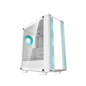 DeepCool CC560 V2 Weißes PC-Gehäuse mit Seitenteil aus gehärtetem Glas und LED-Lüfter - DeepCool