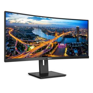 Schräge Ansicht des Philips 345B1C/00 34-Zoll UltraWide Curved Monitors - Philips Monitore
