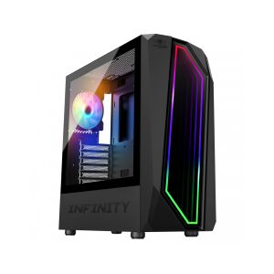 Počítačová skriňa Spirit of Gamer Infinity Čierna s RGB osvetlením - Spirit of Gamer