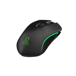 The G-Lab Kult Xenon Wireless Gaming Mouse - Black, angled view - The G-Lab