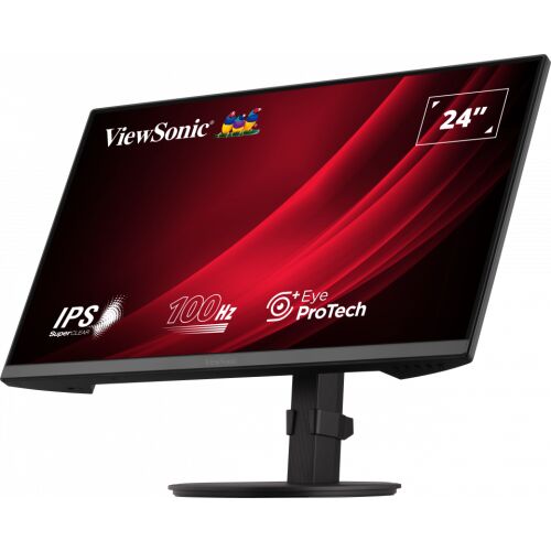 Pogled pod kutom na ViewSonic VG2408A 24-inčni ergonomski monitor
