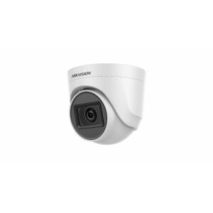 Hikvision DS-2CE76D0T-ITPF 3.6mm Analog Turret Camera, angled view - Hikvision Security Camera