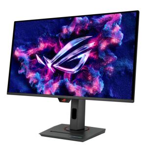 Widok pod kątem monitora gamingowego ASUS ROG Strix XG27ACDNG OLED - Monitor