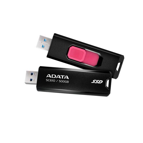 Adata 500GB SC610 USB 3.2 Gen2 Külső SSD - Fekete