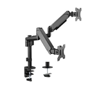 Equip 650133 17"-32" LCD TV/Monitor asztali tartó kar - Fekete (2 kijelző)