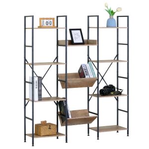 Intenso Home - Modern Tölgy Könyvespolc / Virágállvány - 126x150cm