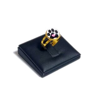 Tappancs Üveglencsés Gyűrű - Állítható, Rozsdamentes Acél - Arany/Ezüst