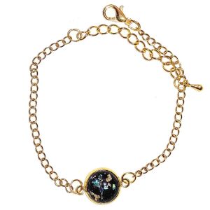 Csillámos Üveglencsés Charm Karkötő - Arany vagy Ezüst