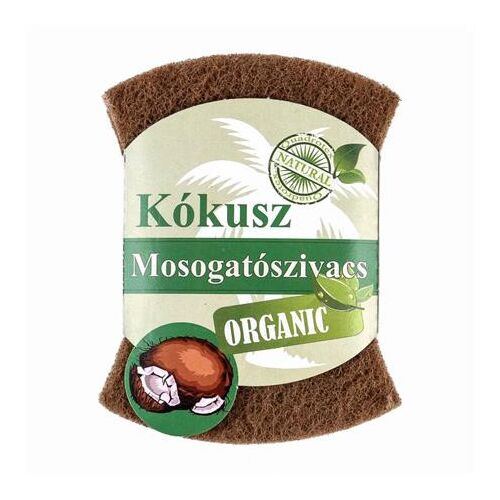 BIO NATURAL Kókusz Mosogatószivacs - 2 db, Természetes Rost