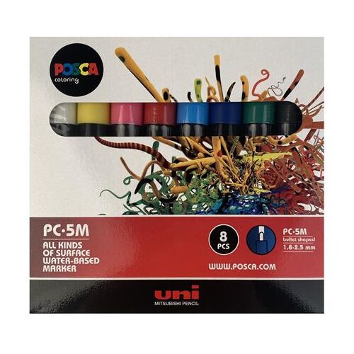 UNI Posca PC-5M Dekormarker Készlet - 8 Szín 139306071