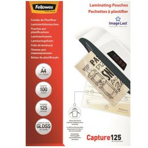 FELLOWES Capture125 Lamináló Fólia - A4, 125 mikron, Fényes, 100db 143680828 - Lamináló fólia