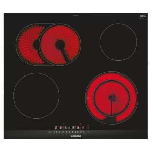 Siemens ET675FNP1E Vstavaná štvorzónová sklokeramická varná doska v čiernej farbe, nerezová oceľ