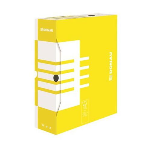 DONAU A4 Archiválódoboz - 100mm, Karton, Citromsárga 139306246