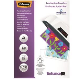 Fellowes A4 Lamináló Fólia - 80 mikron, fényes, 100db 139306357 - Lamináló fólia