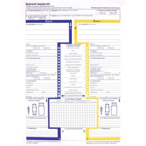 VICTORIA PAPER Baleseti Bejelentő Nyomtatvány - 2 példányos, A4, 200 garnitúra 139309088 - Üzleti nyomtatvány