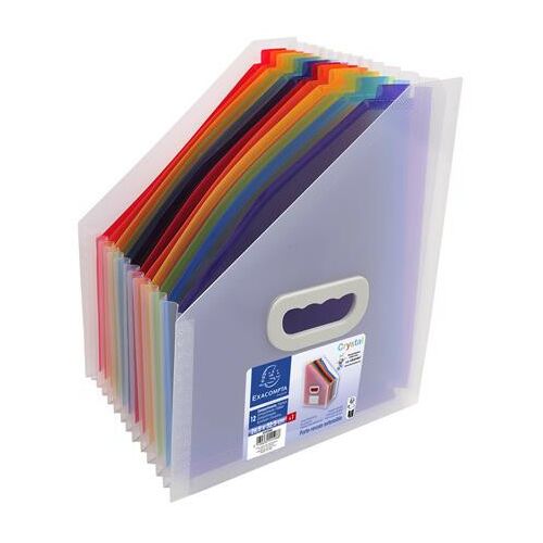 EXACOMPTA Harmonika Iratrendező - A4, 12 rekeszes, Színes 139306606
