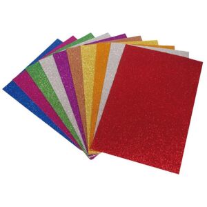 Csillámos Dekorgumi Lap - A4, 2mm, Vegyes Színek, 10 db 139308166 - Dekorgumi