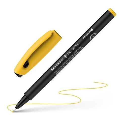 SCHNEIDER Topliner 967 Tűfilc - 0,4 mm, Sárga 139308584