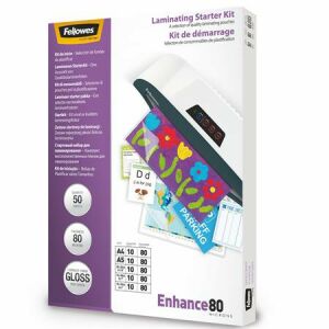 Fellowes Laminálófólia Szett - 80 mikron, Fényes, 50 db 139307589 - Lamináló fólia