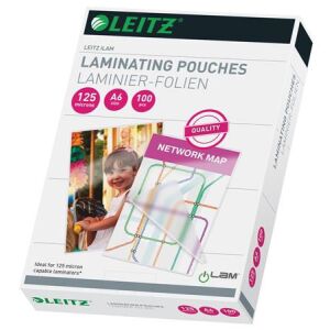 LEITZ iLam A6 Lamináló Fólia - 125 mikron, Fényes 139307841 - Lamináló fólia