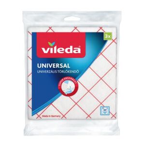Vileda Universal Törlőkendő - 3 db, 34x36 cm, Fehér-Piros 139308238 - Takarítás