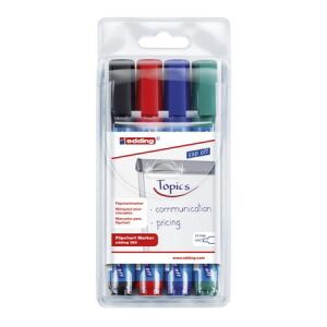 Edding 380 Flipchart Marker Készlet - 4 szín, 1.5-3mm 139307245 - Marker