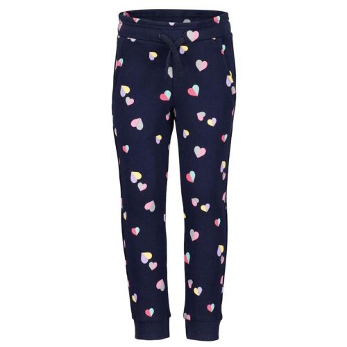 Spodnie dresowe Blue Seven dla dziewcząt z nadrukiem serc, granatowe, rozmiar 2 lata