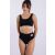 Dollcini fekete magas derekú pamut alsónemű, kényelmes női bugyi