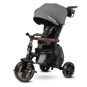 QPLAY Trojkolka Comfo Max Grey, 8 v 1, vek 10-72 mesiacov 139312371 - Tricycle