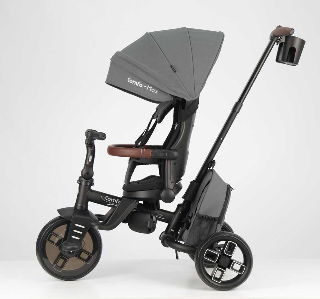 QPLAY Trojkolka Comfo Max Grey, 8 v 1, vek 10-72 mesiacov QPLAY Trojkolka Comfo Max Grey, 8 v 1, vek 10-72 mesiacov