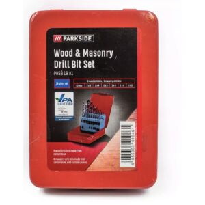 PARKSIDE PHSB 18 A1 Fa és kőfúró készlet fém kazettában - Parkside