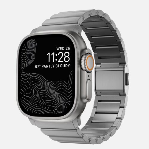 Nomad Titanium Szíj Apple Watch-hoz - Ezüst, 42/44/45/49mm 139315287
