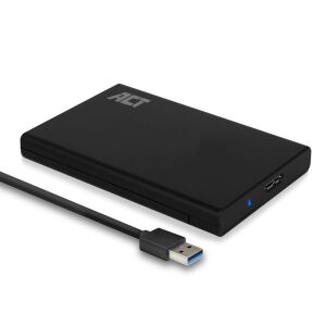 ACT AC1215 2.5" USB 3.2 Gen1 Külső HDD/SSD ház - Fekete, Csavarmentes