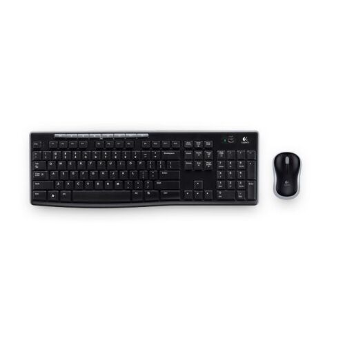 Set Tastatura si Mouse Logitech MK270, Wireless, QWERTY US, Negru, USB 2.0