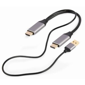 GEMBIRD A-HDMIM-DPM-01 kabel aktywny konwerter sygnału HDMI 4K na DisplayPort 2m czarny 145431416 - Konwerter HDMI
