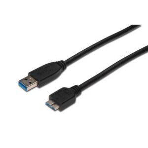 Assmann USB 3.0 A - Micro USB-B Kábel - 0.25m, Fekete 139324124 - Assmann