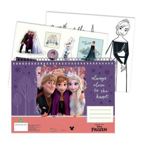 Disney Jégvarázs A/4 Spirál Vázlatfüzet - 40 Lap, Matricákkal