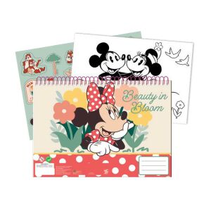 Disney Minnie A/4 Spirál Vázlatfüzet - 40 Lap, Matricákkal